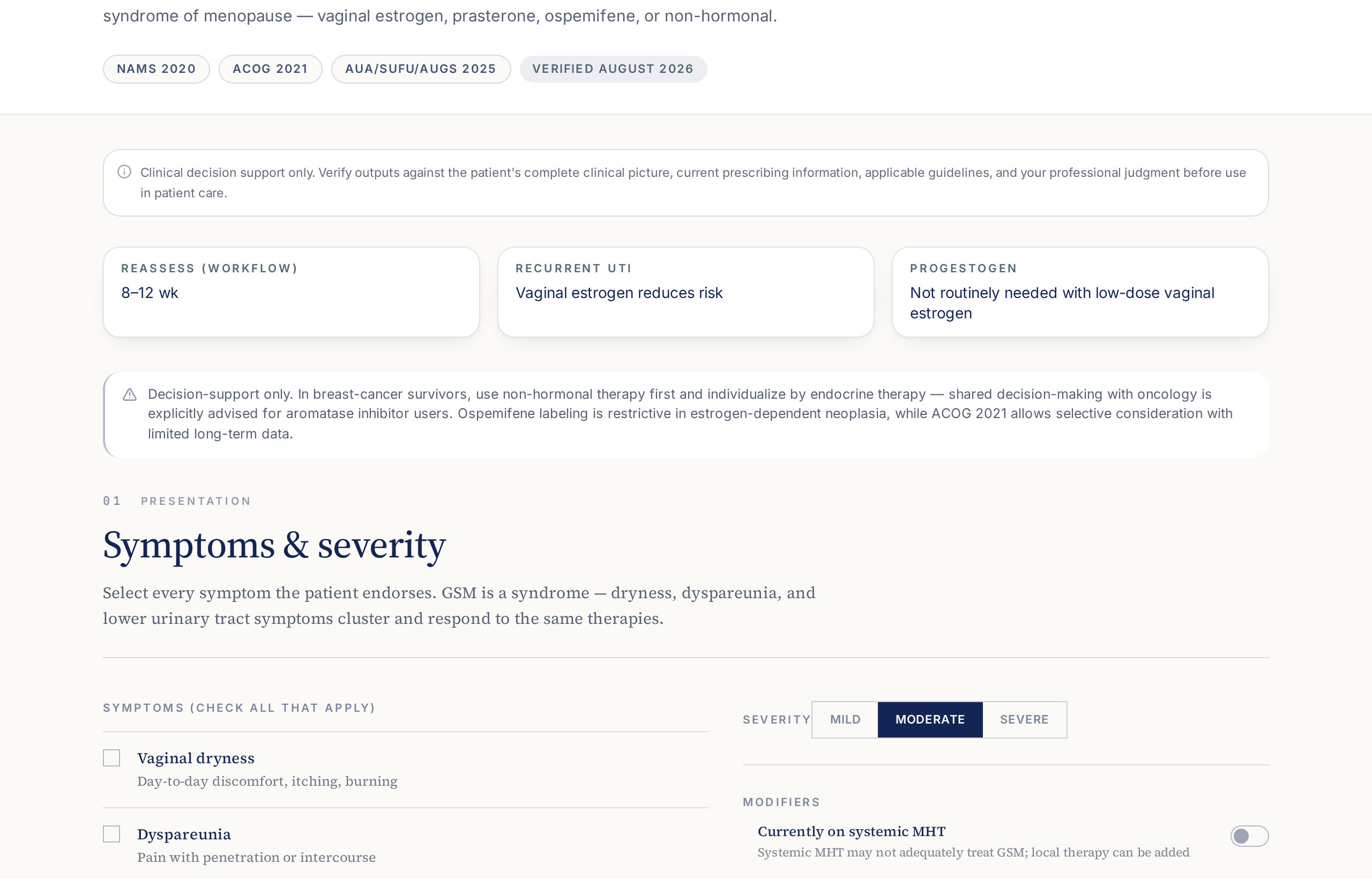 GSM co-treatment planner tool